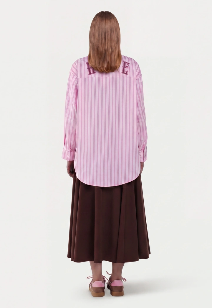 Drop Shoulder Striped Shirt