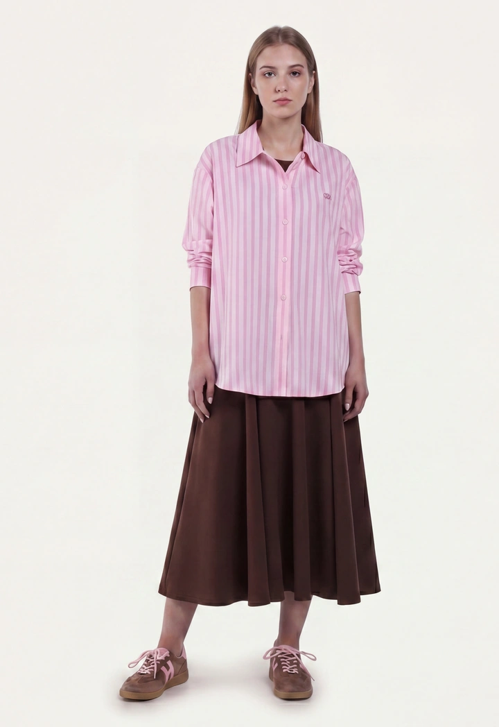 Drop Shoulder Striped Shirt