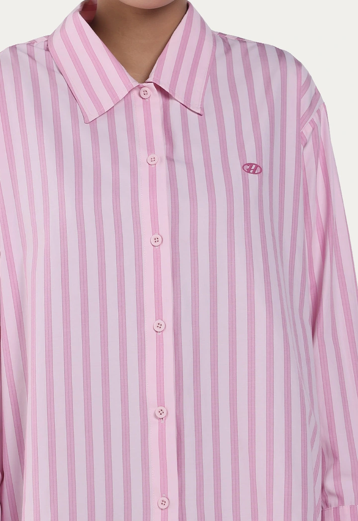 Drop Shoulder Striped Shirt