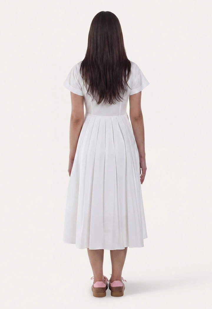 Chelsea Collar Pleated Dress