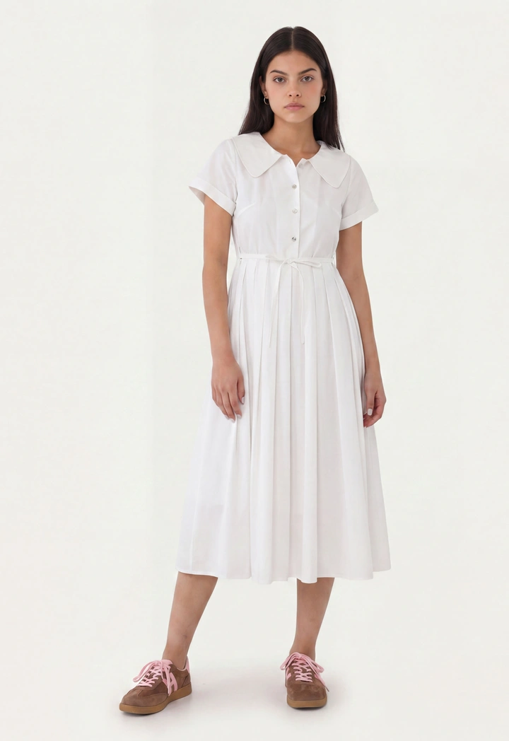 Chelsea Collar Pleated Dress