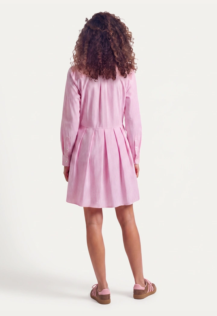 Tie-Detailed Striped Dress