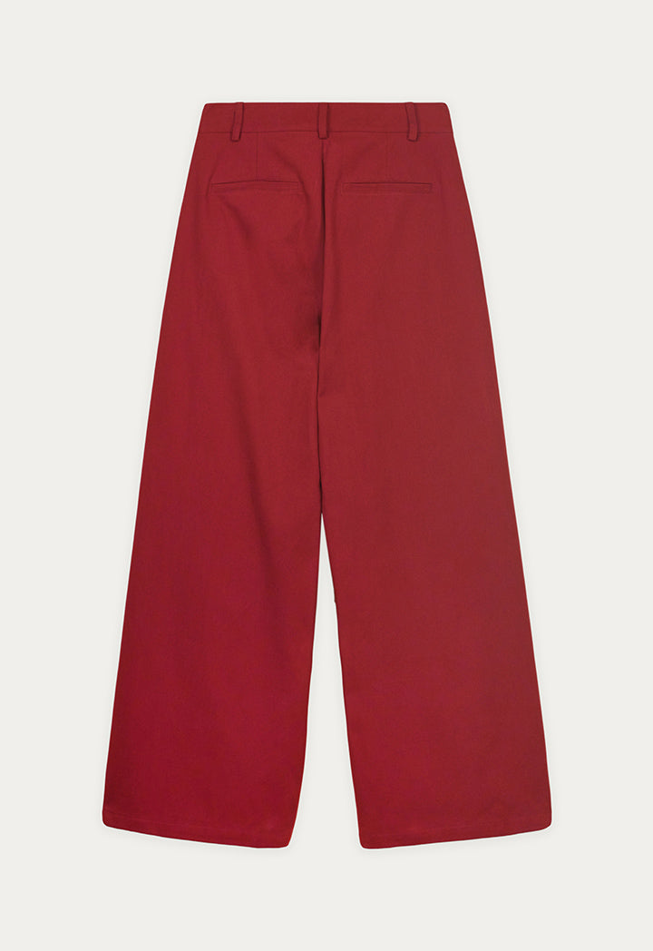 Front-Pleat Denim Trousers