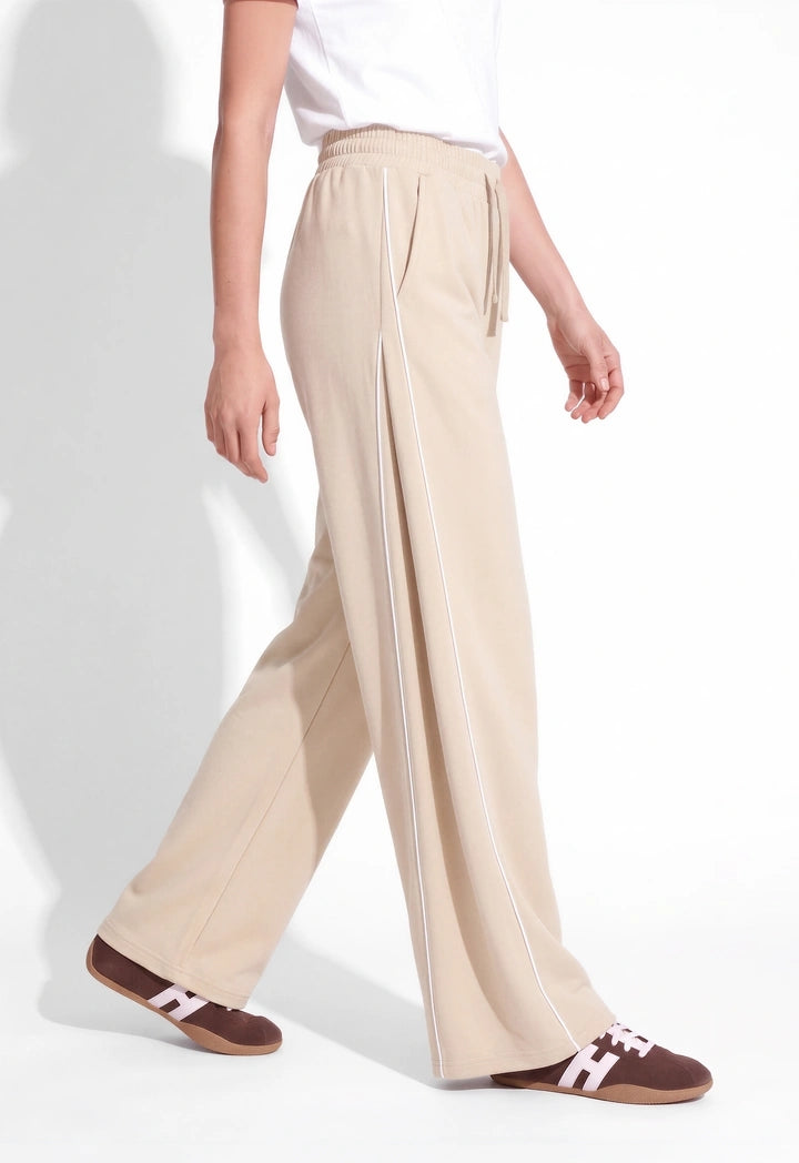 Side-Pleat Wide-Leg Trousers