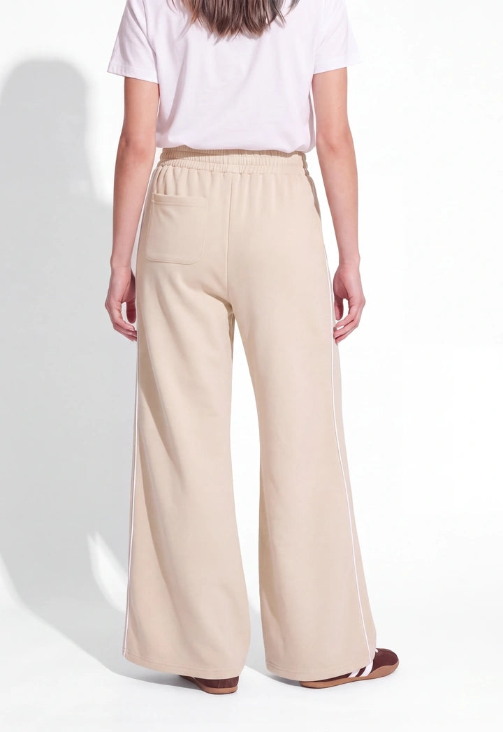 Side-Pleat Wide-Leg Trousers