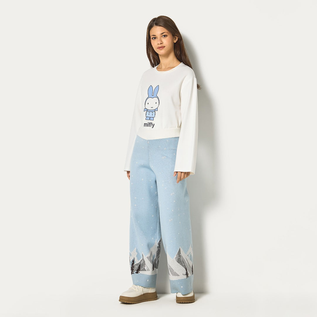 Knitted Wide Legs Trouser