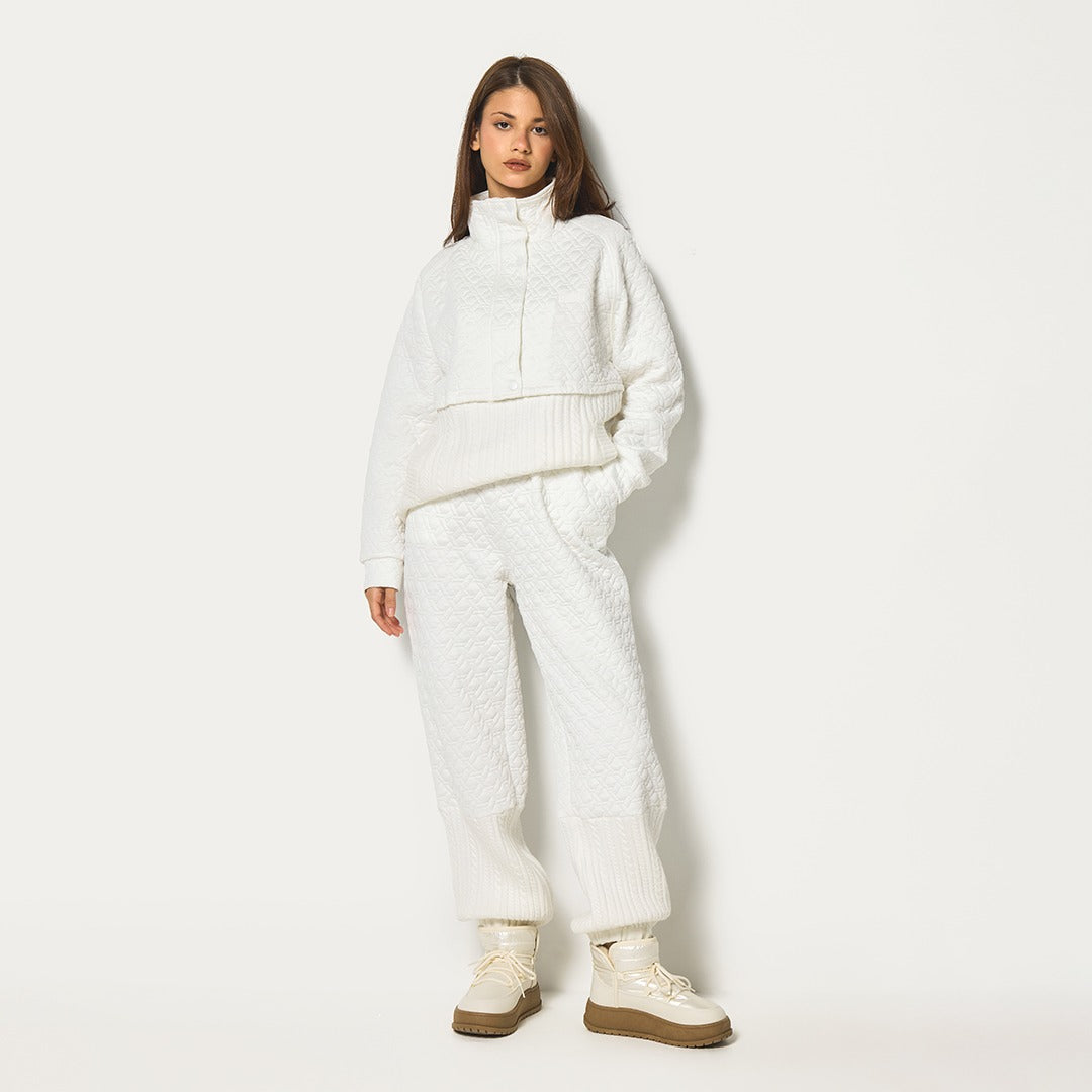Quilted Elastic Hems Trouser