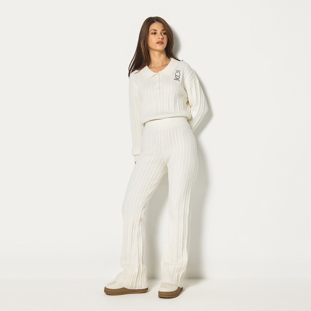 Solid Knitted Trouser