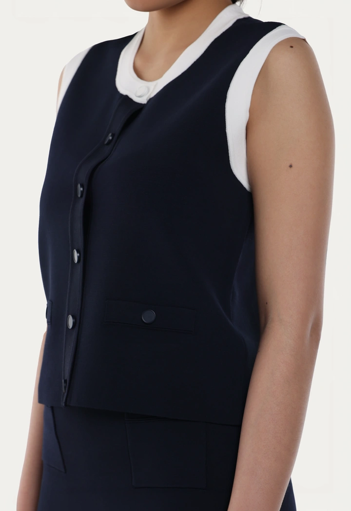 Contrast Hem Knitted Top