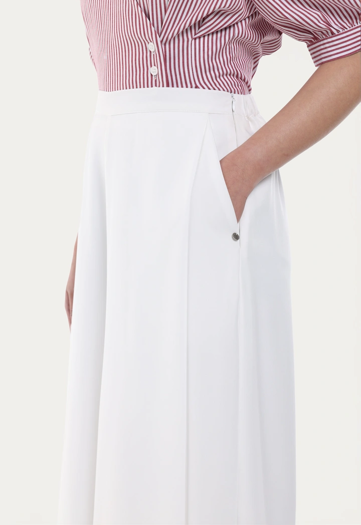 Side Pleated High Waist Trousers