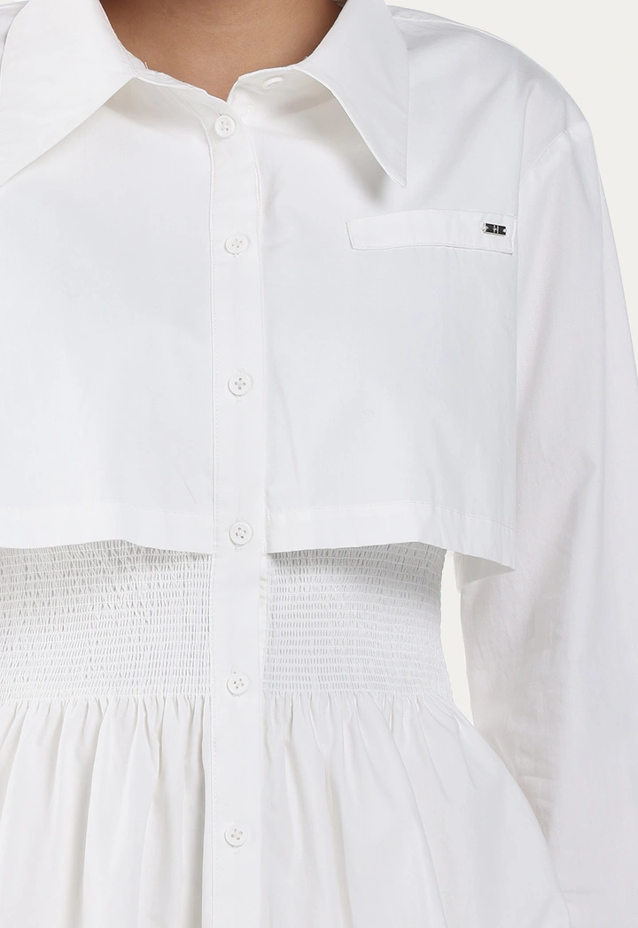 Double-Layer High Low Shirt