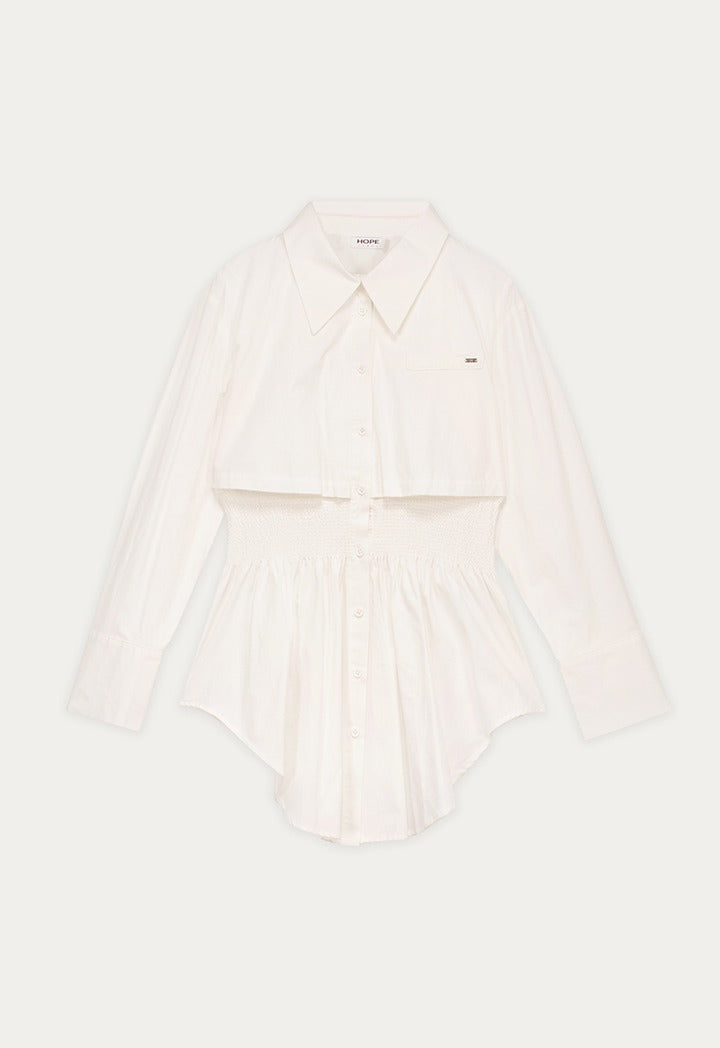 Double-Layer High Low Shirt