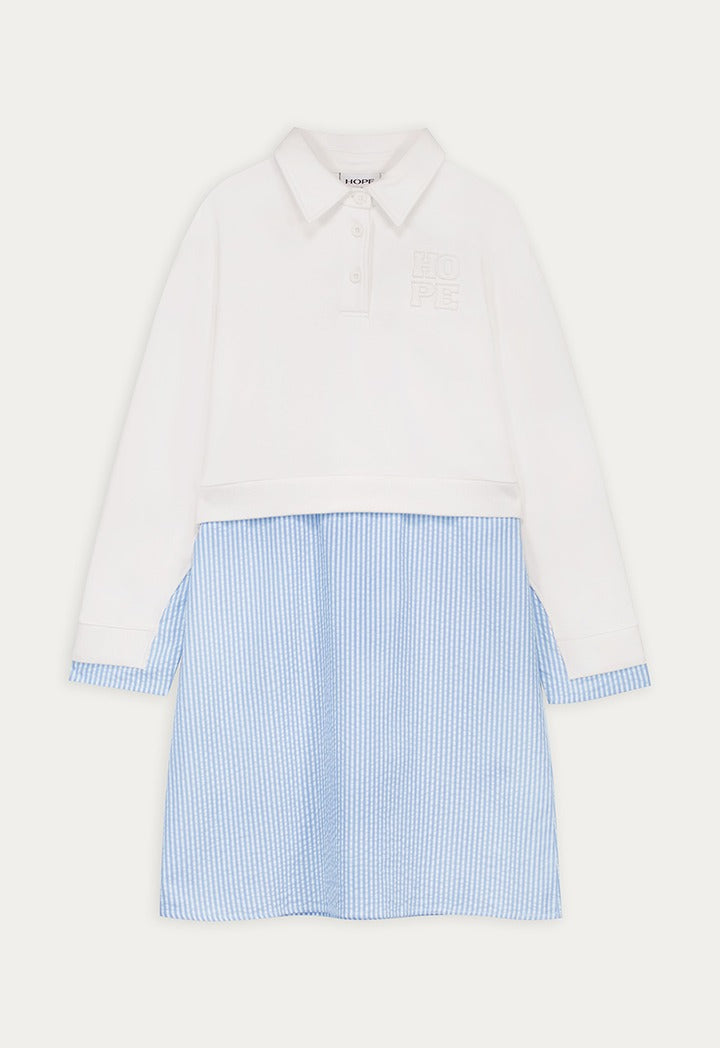 Hope Striped Skirt Sweat Dress Off White
