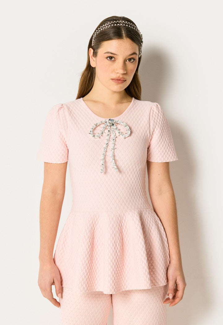 Sequin Embellished Blouse Pink