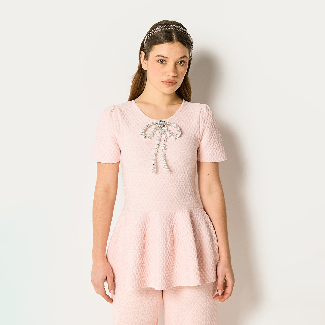 Sequin Embellished Blouse Pink