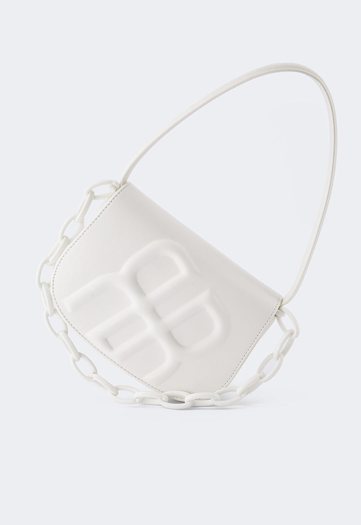Hope Chain Strap Shoulder Bag White