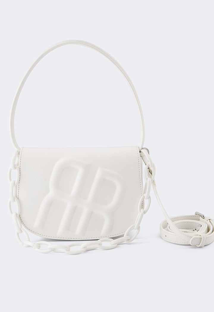 Hope Chain Strap Shoulder Bag White