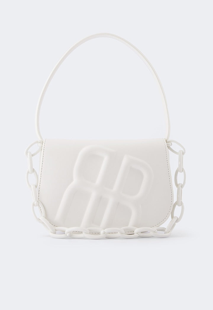 Hope Chain Strap Shoulder Bag White