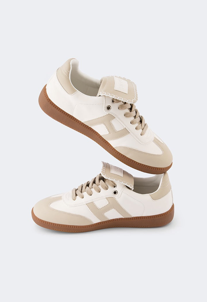 Hope Contrast Flat Sneakers White/Beige