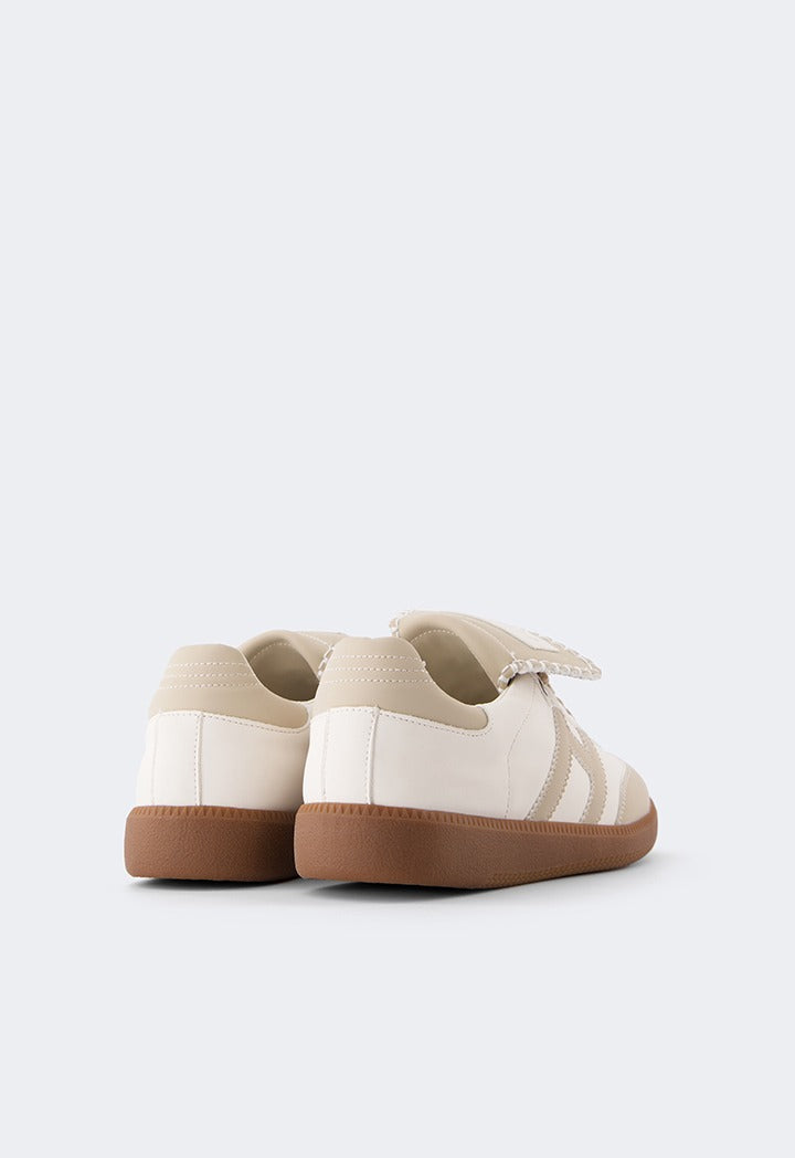 Hope Contrast Flat Sneakers White/Beige