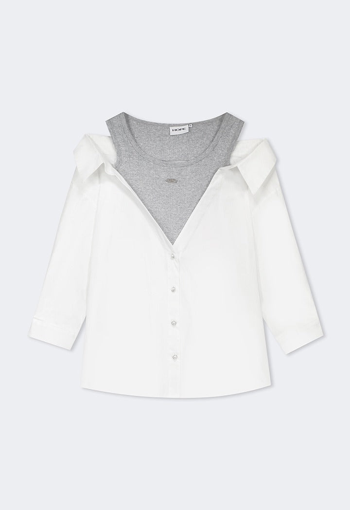Hope Off Shoulders Shirt Off White