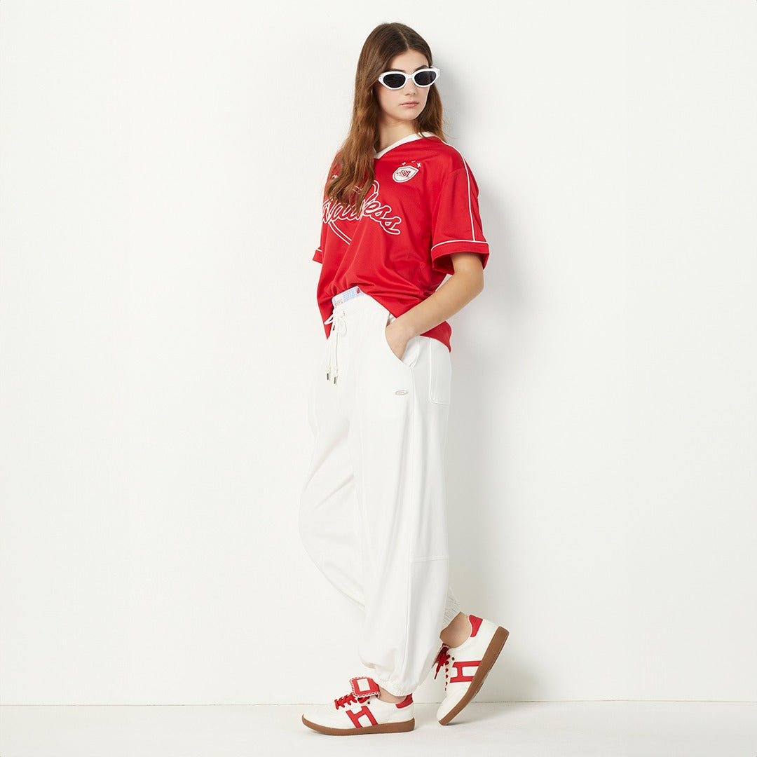 Hope Solid Double Waisted Sweatpants Off White
