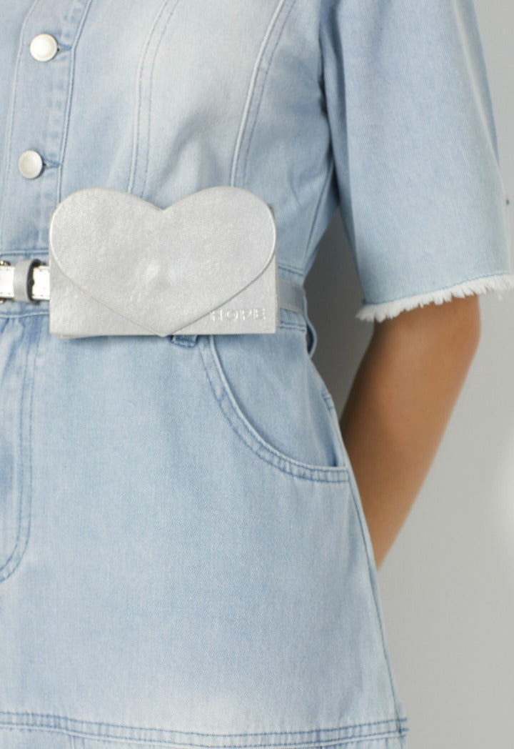 Hope Pu Leather Belt Bag Silver