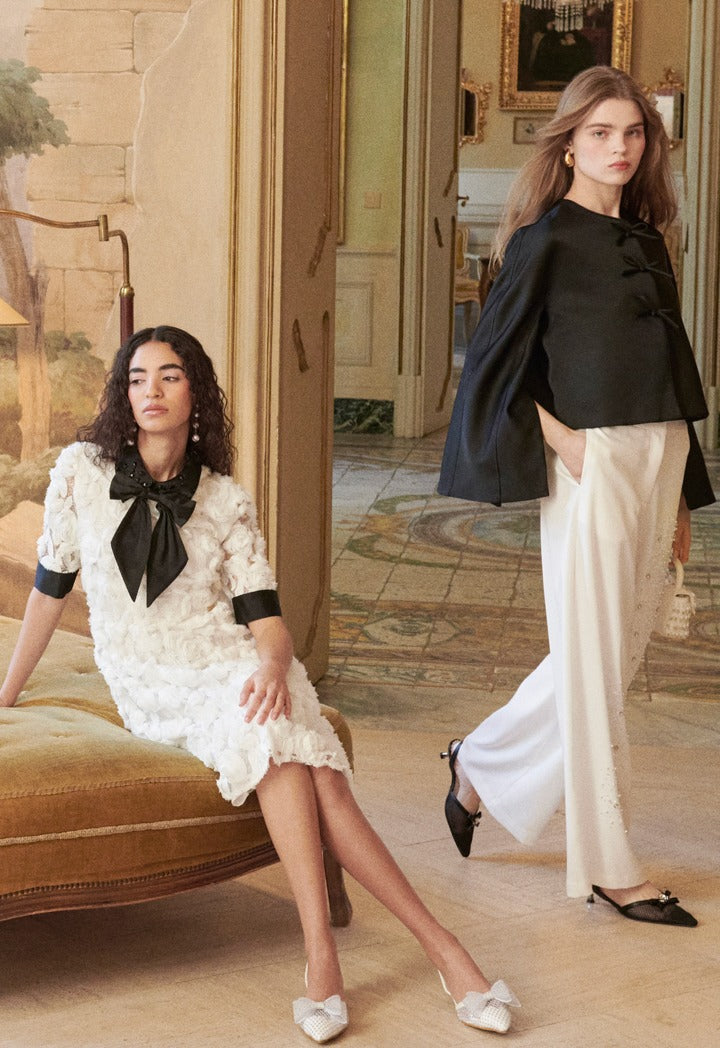 Crystal Embellished Trousers Off White