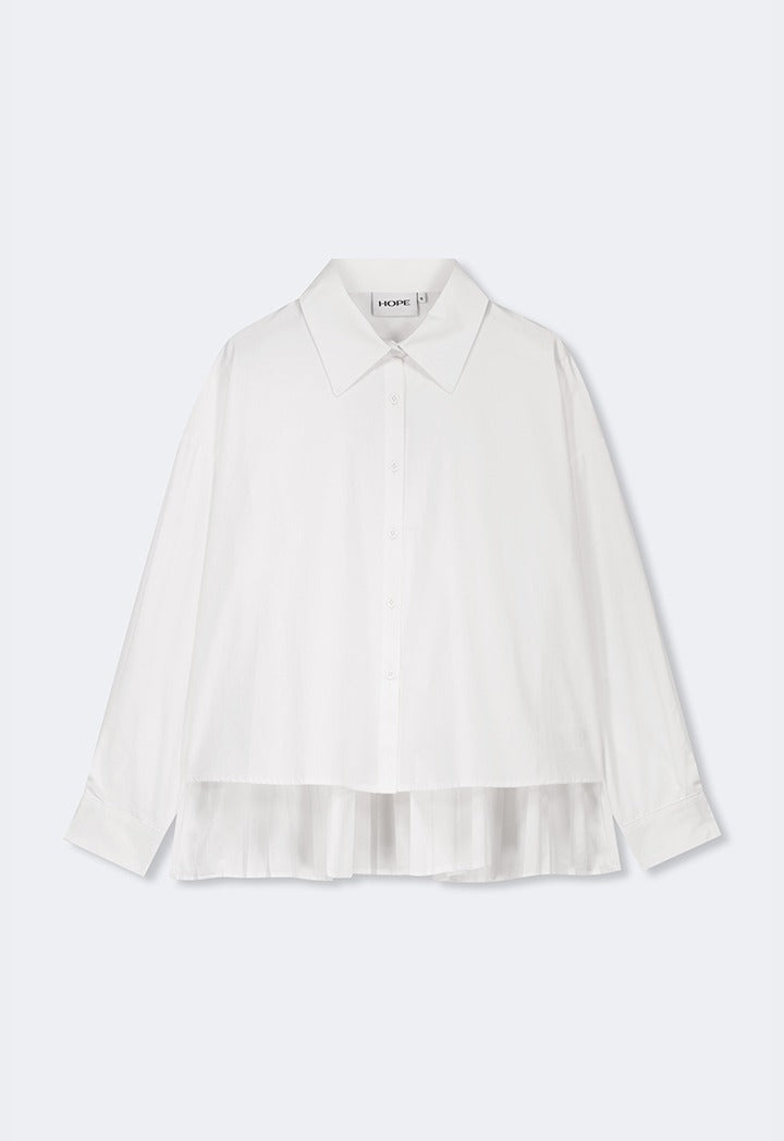 Hope Pleated Back Shirt White