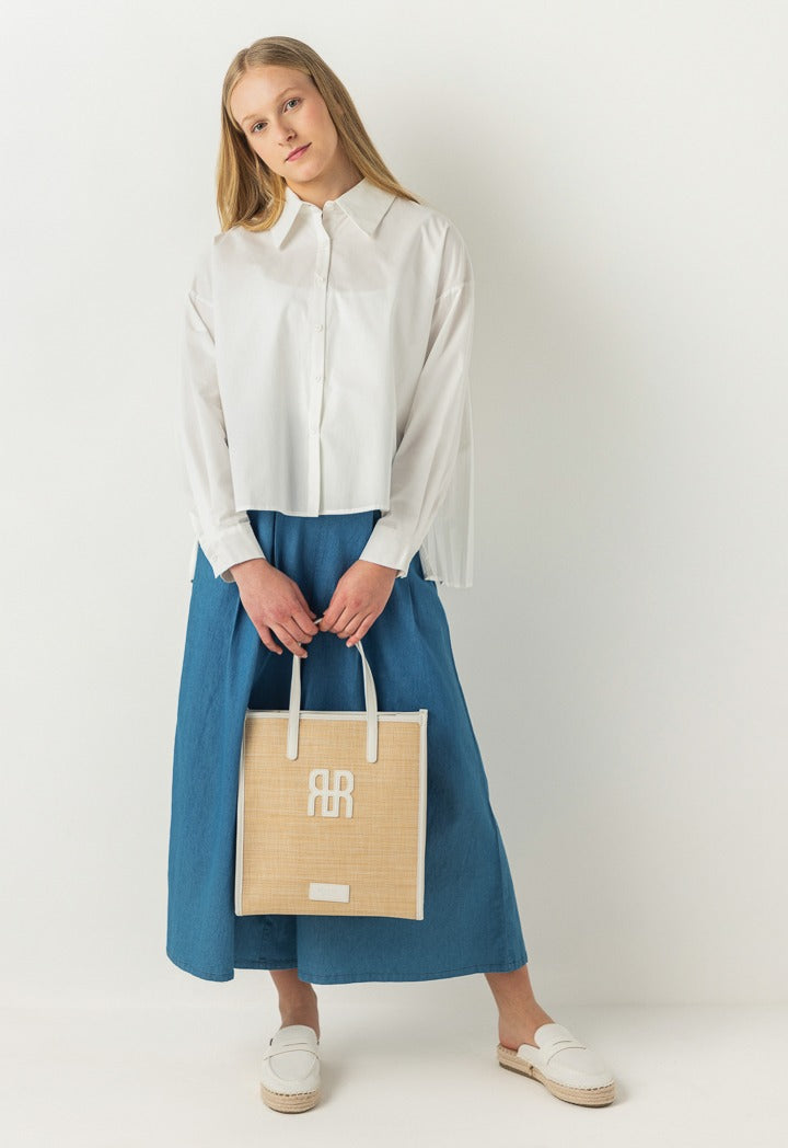 Hope Pleated Back Shirt White