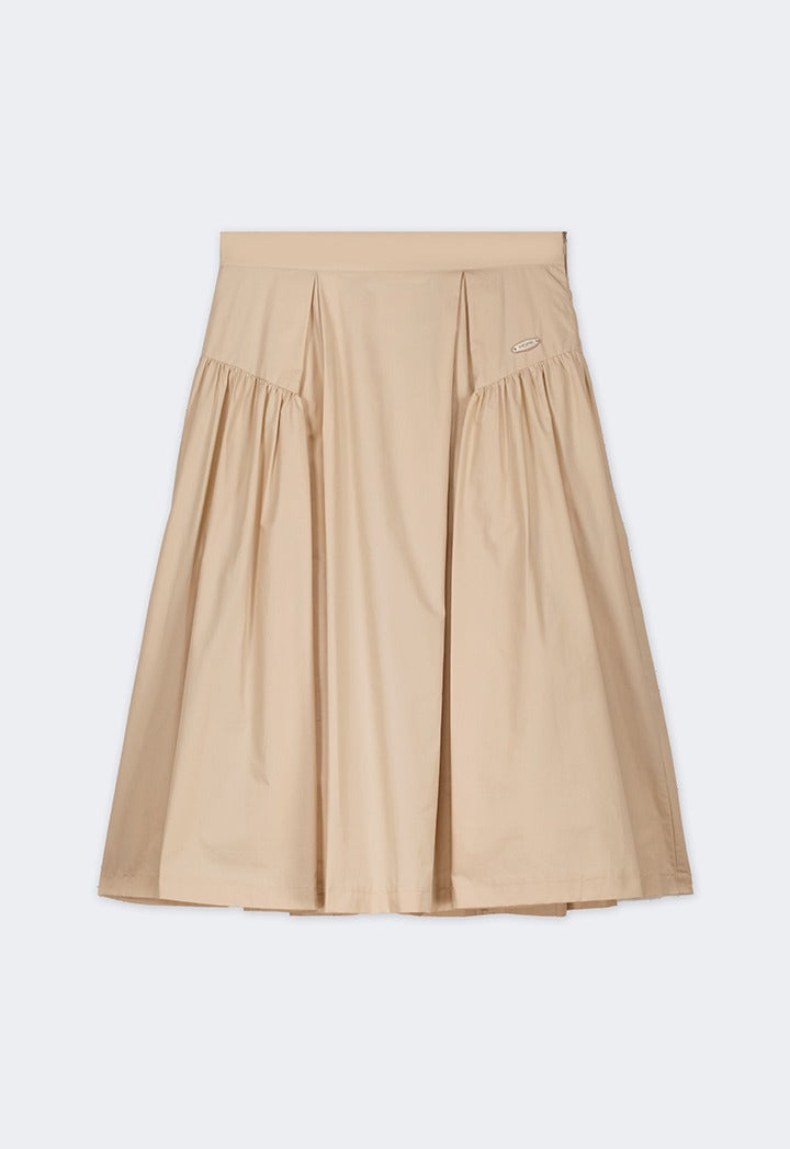 Hope Dramatic Pleats Skirt Beige