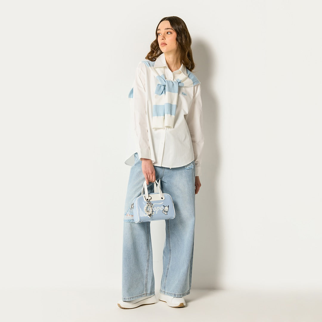 Ripped Wide Leg Jeans
