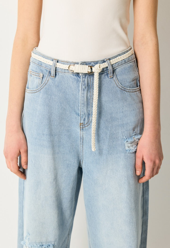 Ripped Wide Leg Jeans