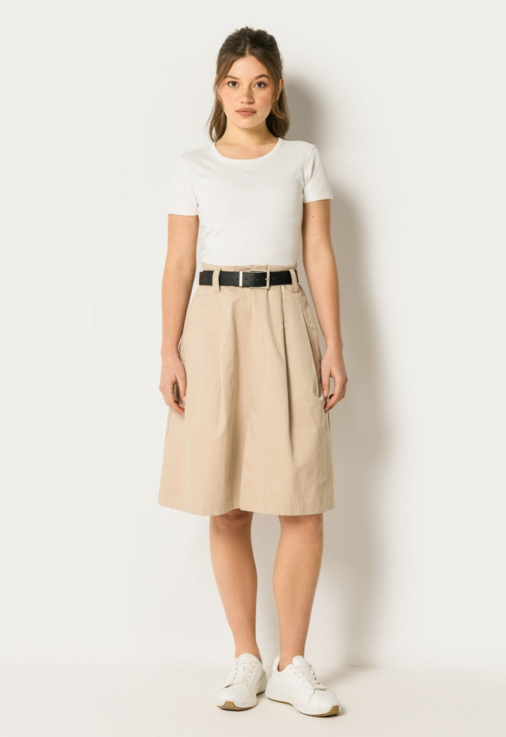 Two-Tone Belted Dress