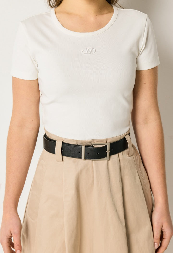 Two-Tone Belted Dress