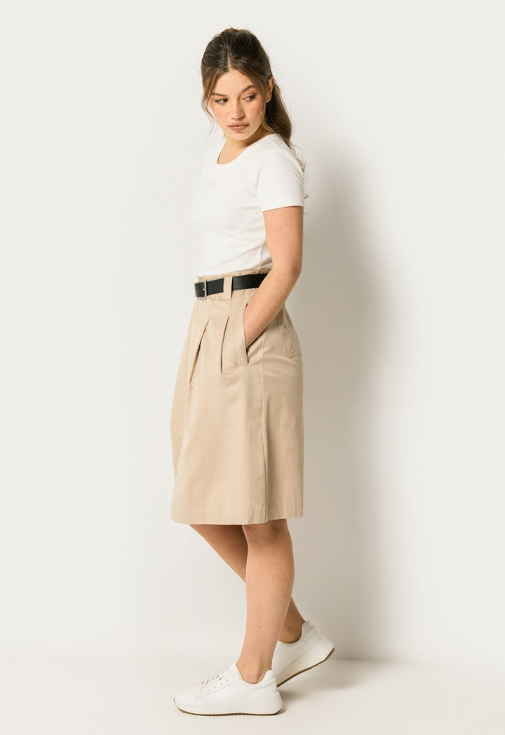 Two-Tone Belted Dress