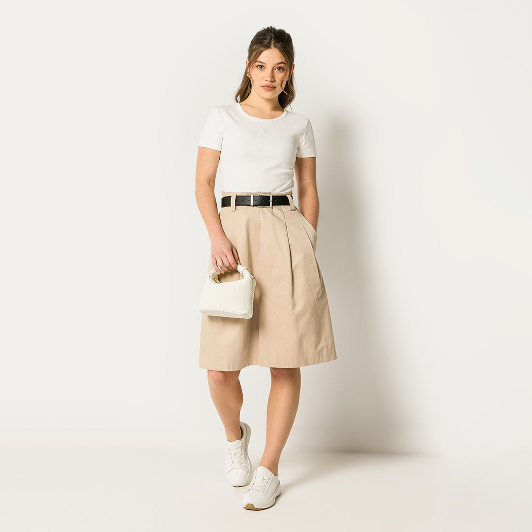 Two-Tone Belted Dress