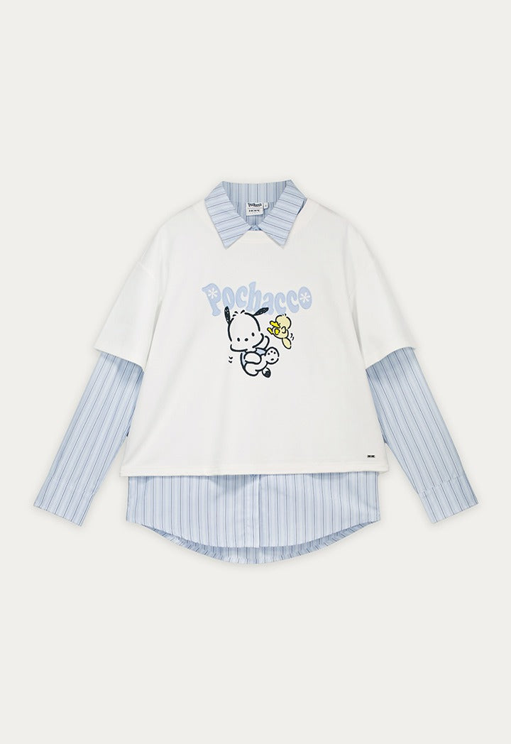 Pochacco T-Shirt and Striped Shirt Set (2PCS)
