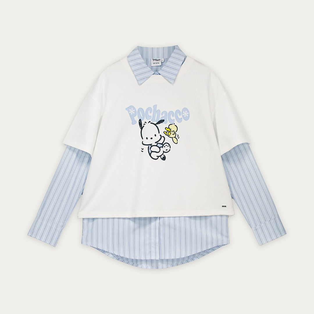 Pochacco T-Shirt and Striped Shirt Set (2PCS)