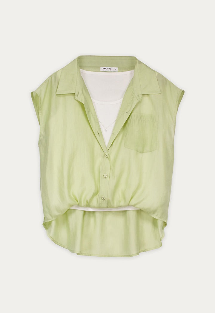 Sleeveless Shirt with Inner Top