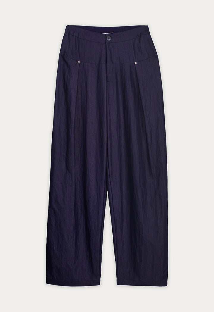 Wide-Leg High Waist Trousers