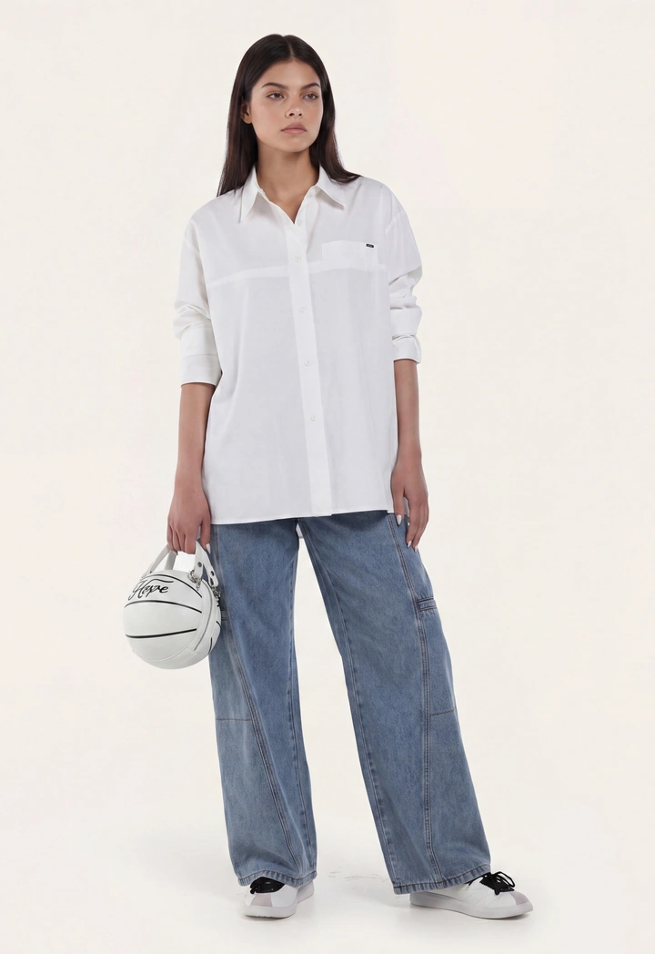 Multi Pockets Wide Leg Jeans Trousers