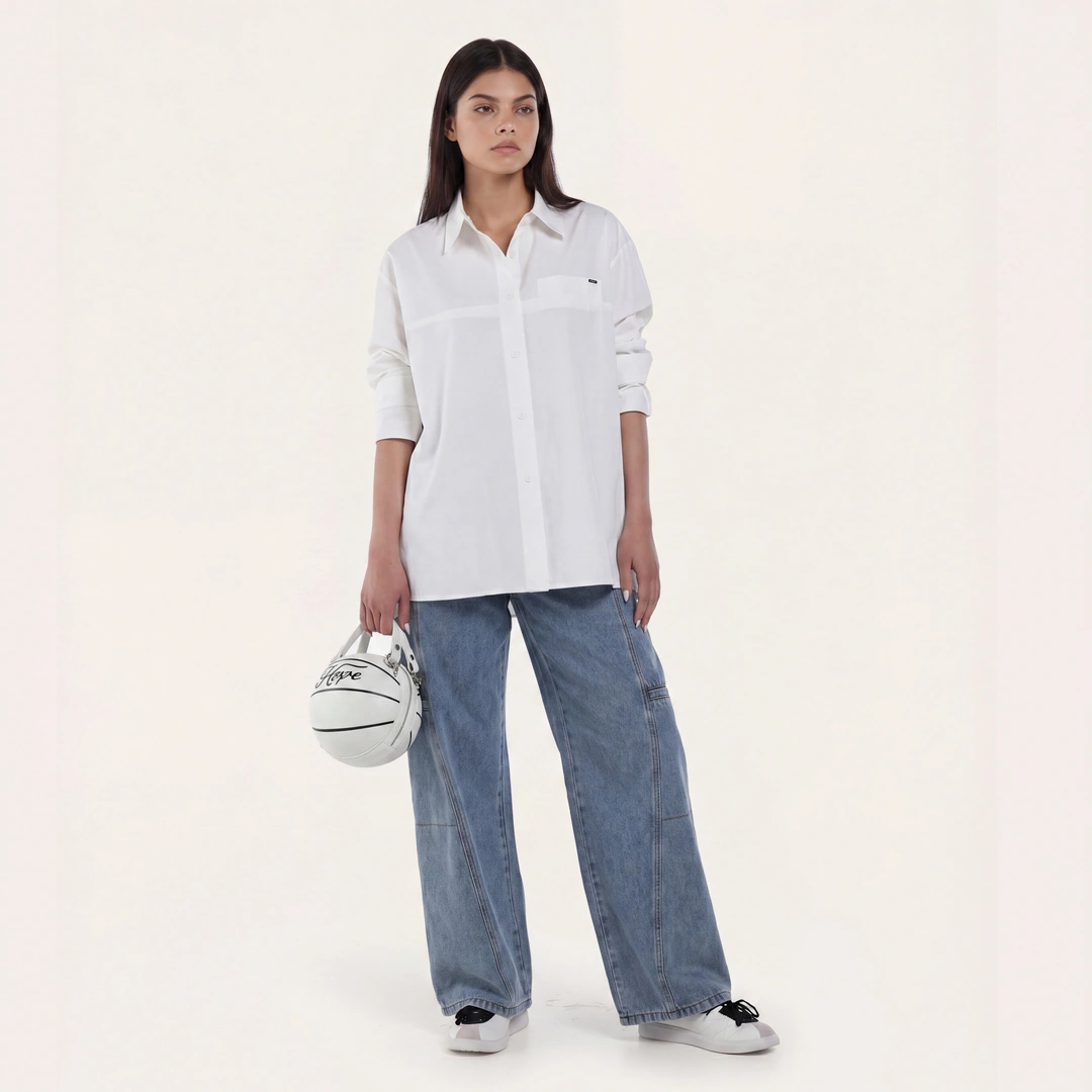 Multi Pockets Wide Leg Jeans Trousers