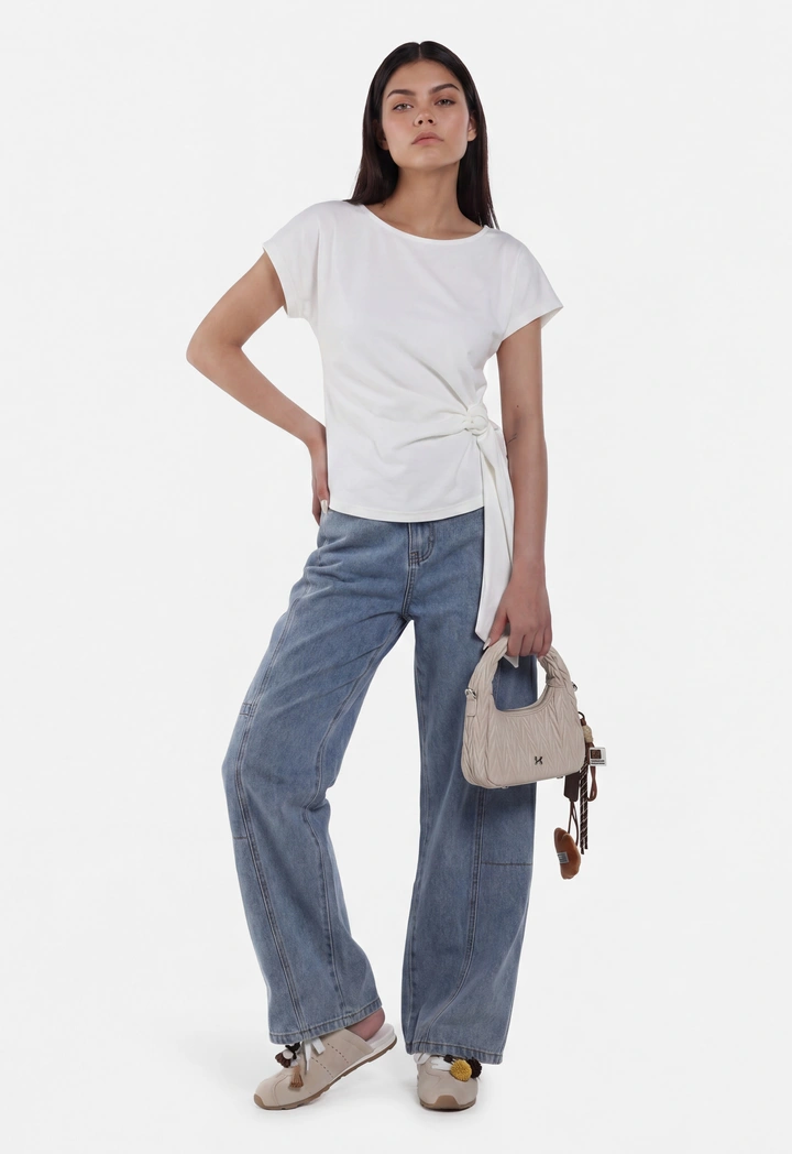 Buckled Tie Solid Top