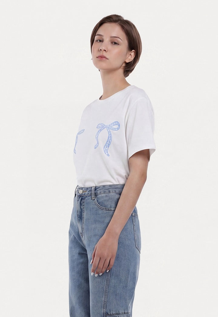 Bow Patches Relaxed Fit Top