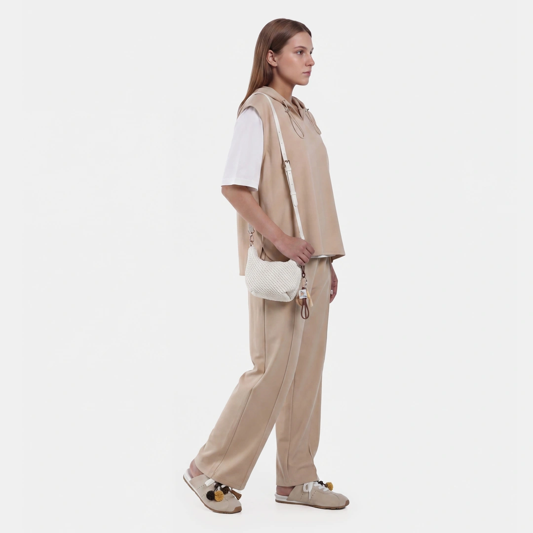 High Waist Wide Leg Solid Trousers