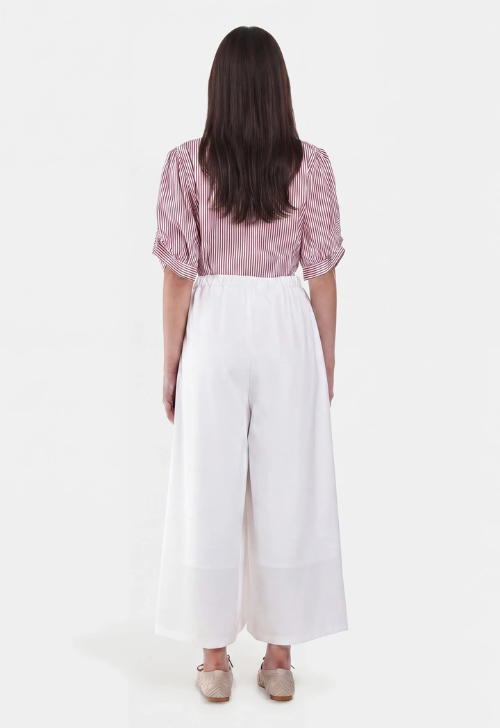 Side Pleated High Waist Trousers