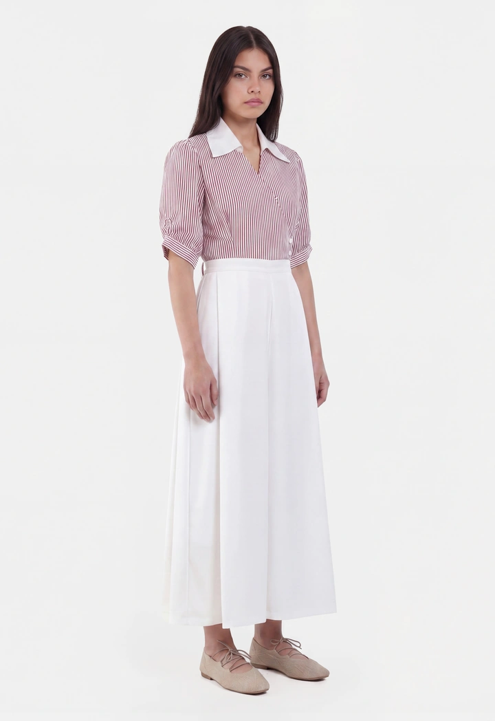 Side Pleated High Waist Trousers