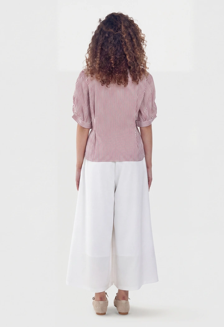 Side Pleated High Waist Trousers