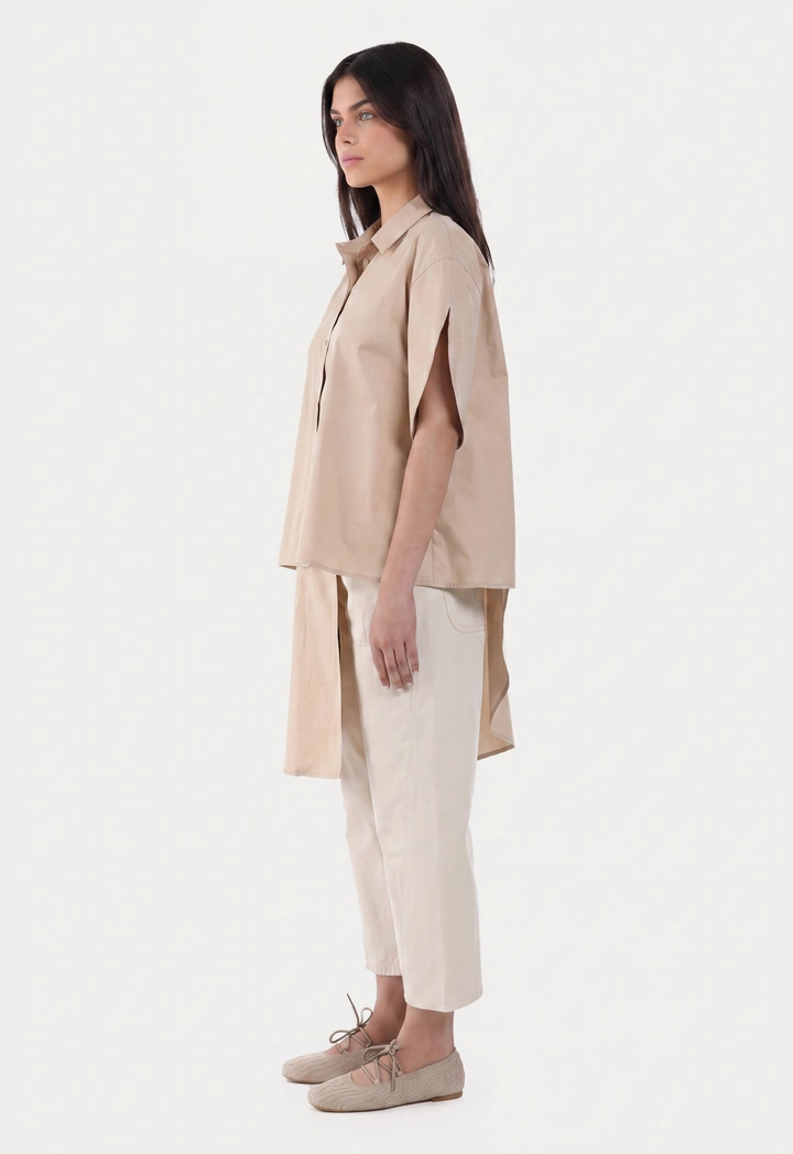 Belted Straight Leg Trousers